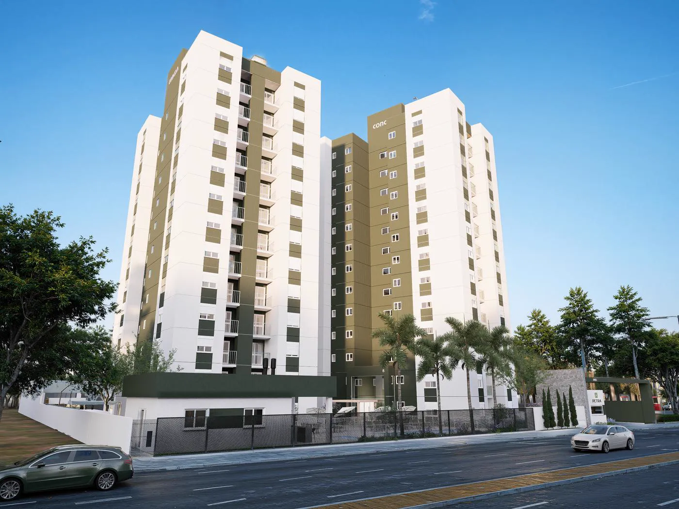 Torres do Residencial Petra Novo Hamburgo, apartamentos na planta da Construtora Concisa