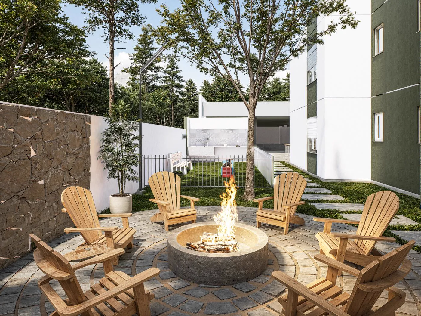 Fire place do Residencial Petra Novo Hamburgo