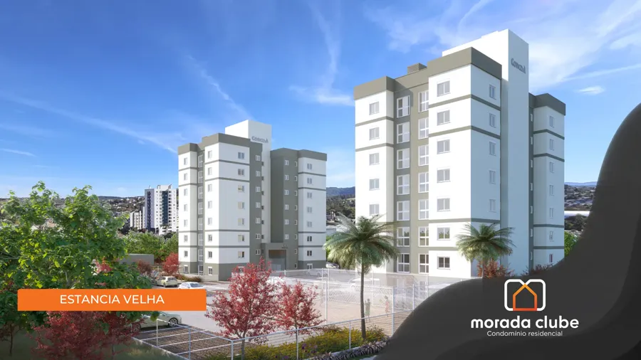 Fachada do Residencial Morada Clube, apartamento na planta de 2 dormitórios no Centro de Estância Velha, 100% vendido